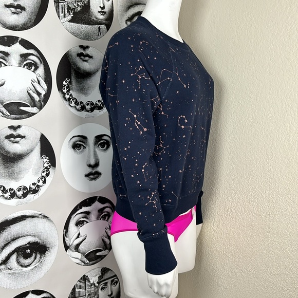 Spiritual Gangster Navy Blue Zodiac Bridget Raglan Pullover, Sz S NWT - Picture 4 of 12